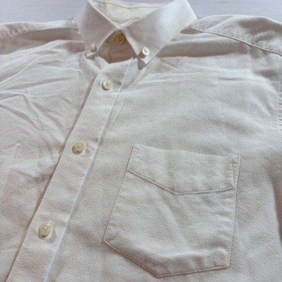 UNTUCKit Mens White Slim Fit Cotton Flannel Button Down Shirt Medium Long Sleeve - Picture 3 of 8